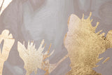 CUADRO FLOR 80% PINTADO A MANO Y FOIL 80x4x120 CM