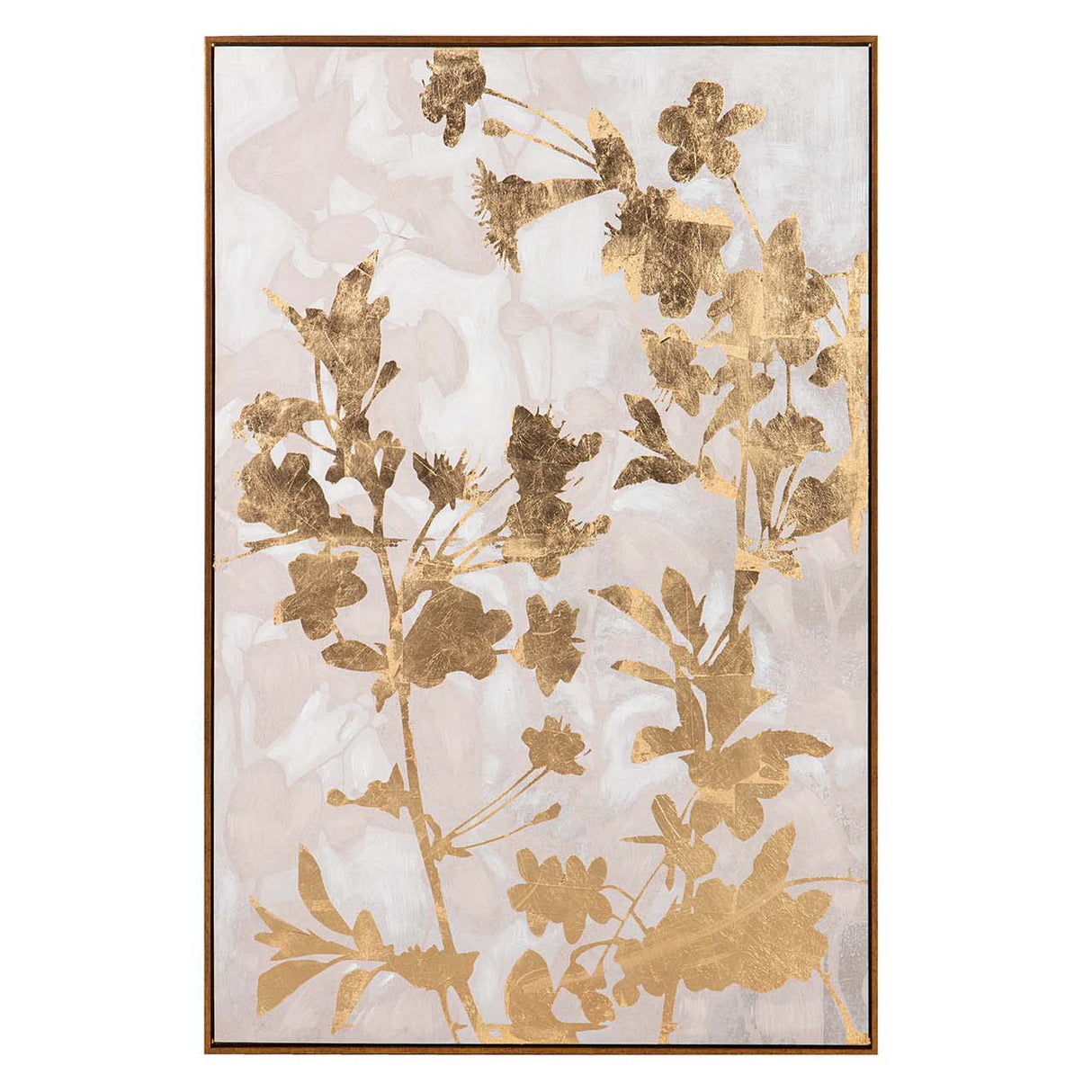 CUADRO FLOR 80% PINTADO A MANO Y FOIL 80x4x120 CM