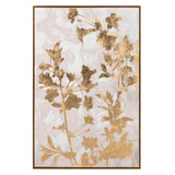 CUADRO FLOR 80% PINTADO A MANO Y FOIL 80x4x120 CM