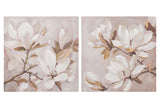 SET 2 LIENZOS FLORES 80% PINTADO A MANO 60x3x60 CM