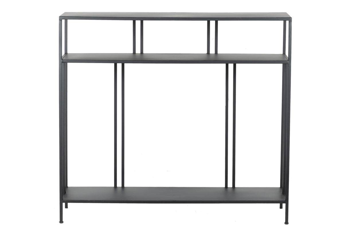 Console in metallo nero 100x30x90 cm