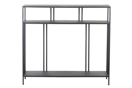 CONSOLA METAL NEGRO 100x30x90 CM