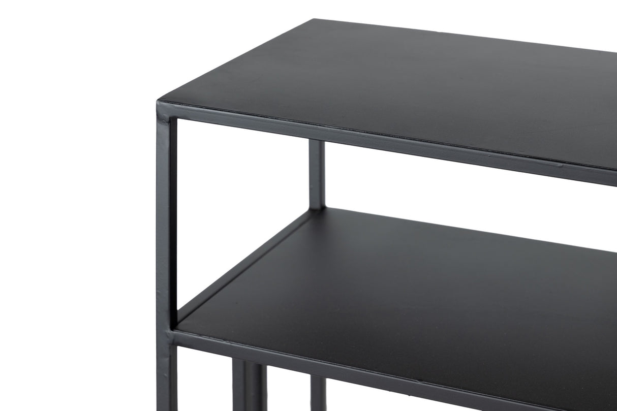 Console in metallo nero 100x30x90 cm