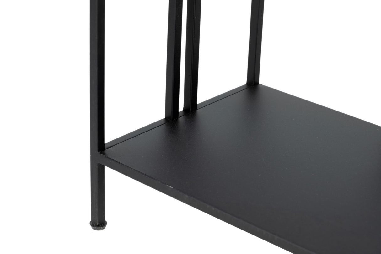 Console in metallo nero 100x30x90 cm