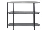 Console de metal preto 100x35x80 cm