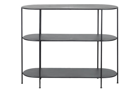 CONSOLA METAL NEGRO 100x35x80 CM