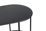 Console de metal preto 100x35x80 cm