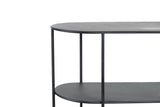 Console di metallo nero 100x35x80 cm