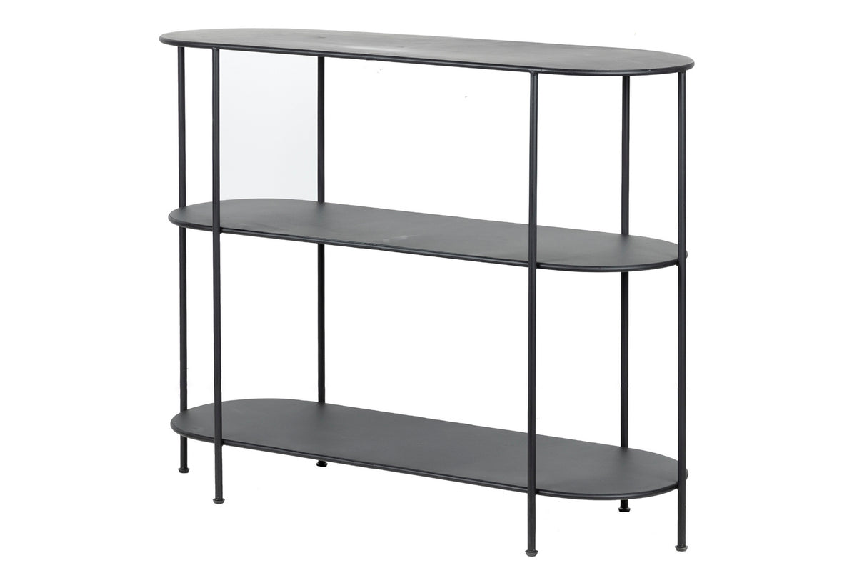 Console de metal preto 100x35x80 cm