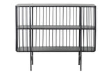 Console de metal preto 100x35x80 cm