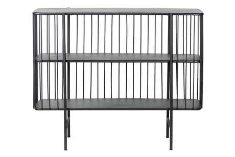 Console de metal preto 100x35x80 cm