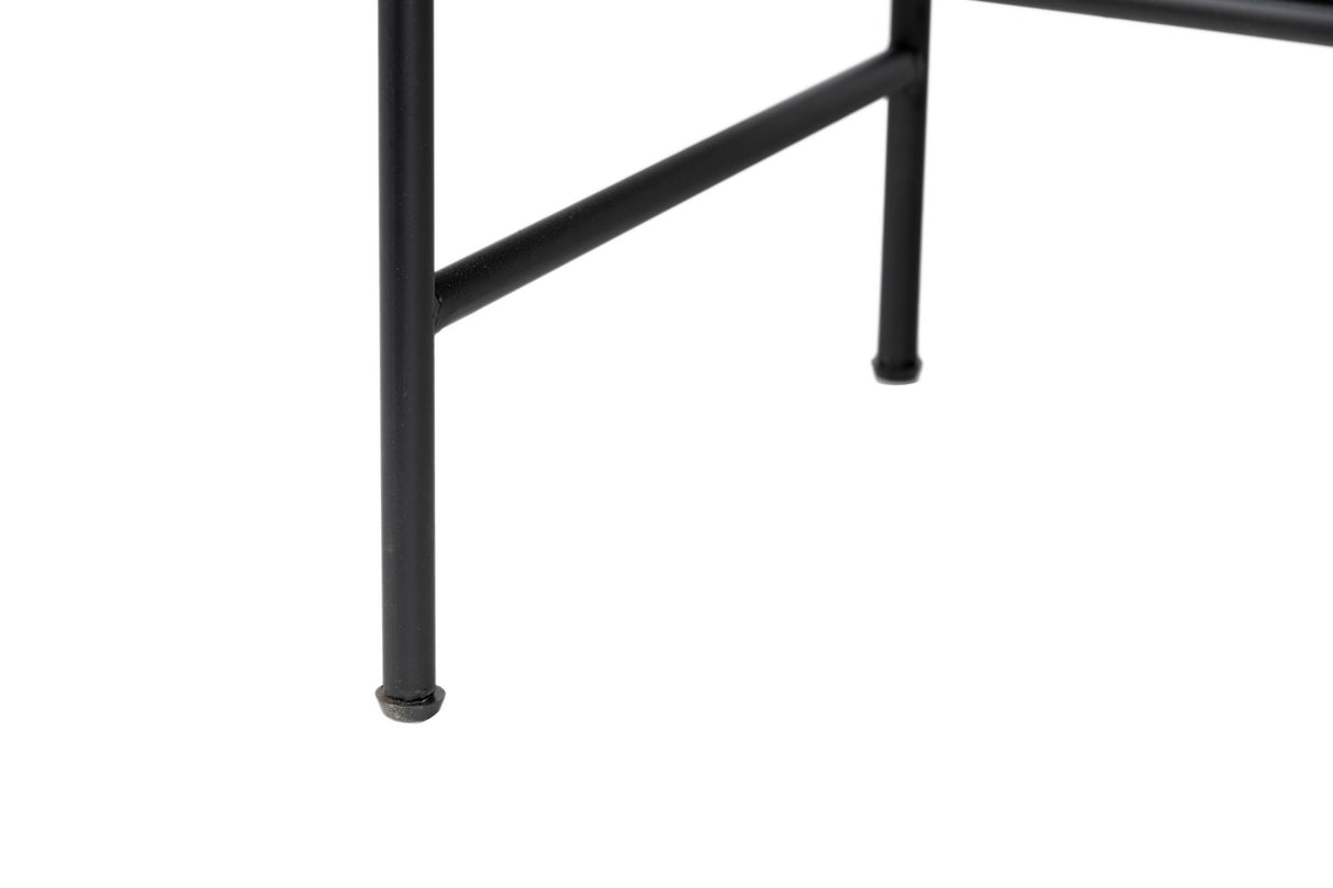 Console de metal preto 100x35x80 cm