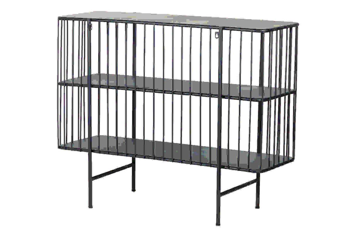 Console de metal preto 100x35x80 cm