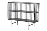 Console de metal preto 100x35x80 cm