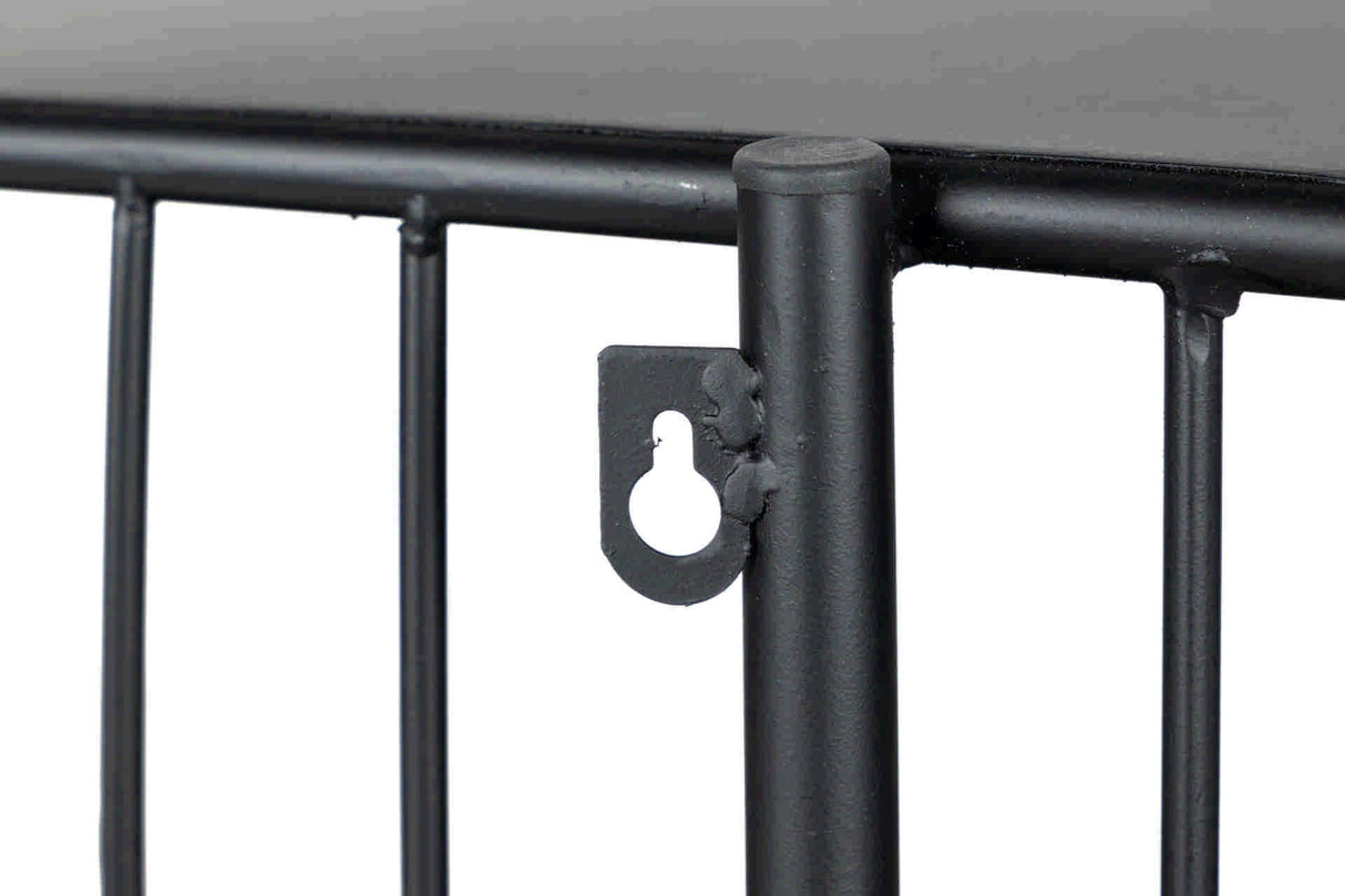 Console de metal preto 100x35x80 cm