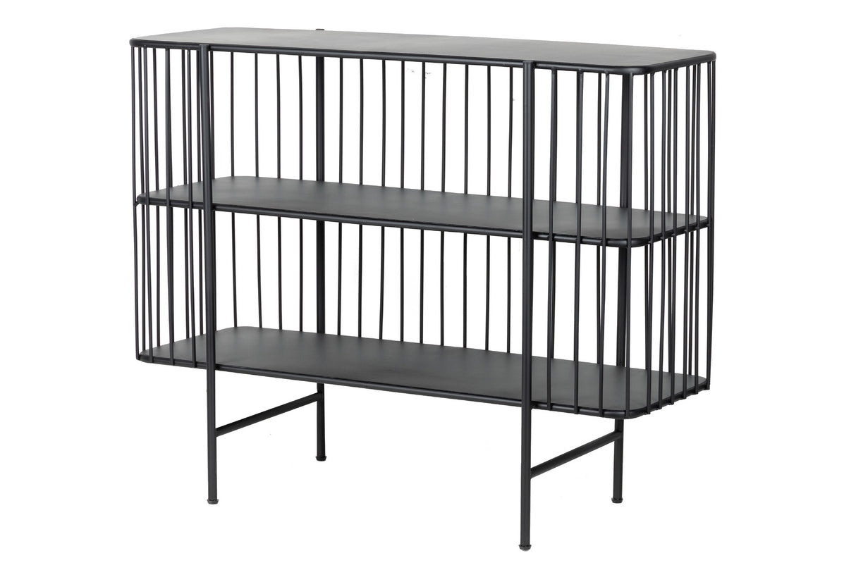 CONSOLA METAL NEGRO 100x35x80 CM