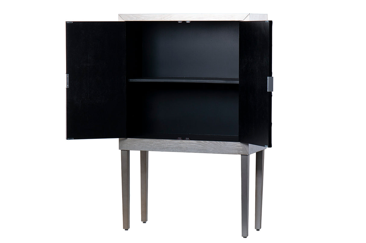 Cabinet High Wood Champagne 100x45x160 cm