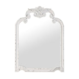 Mirror de resina branca envelhecida 104x7x115 cm