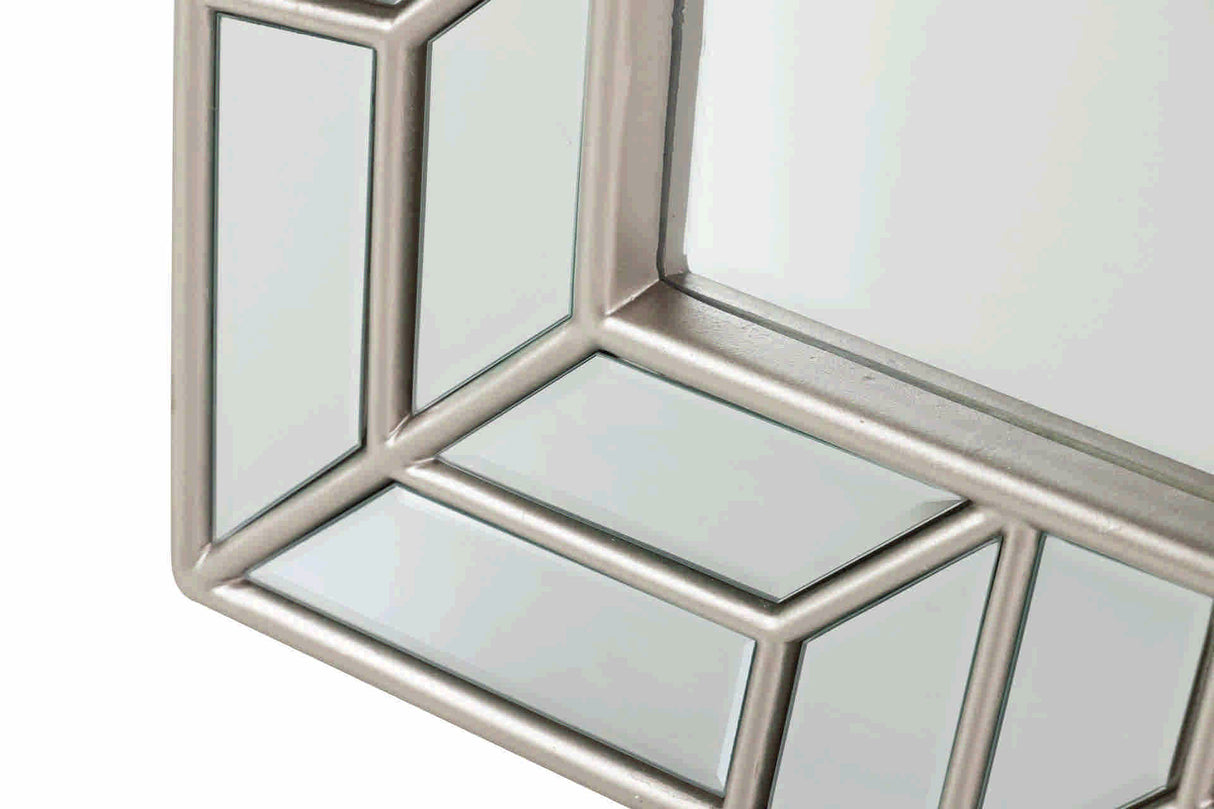 PU SILVER Frame Mirror 89x8x110 cm