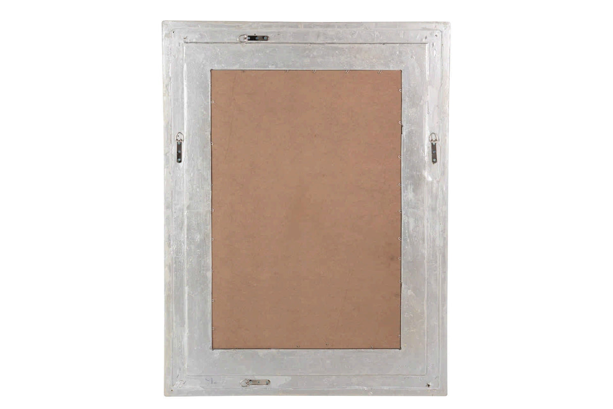 Pu Silver Frame Mirror 89x8x110 cm