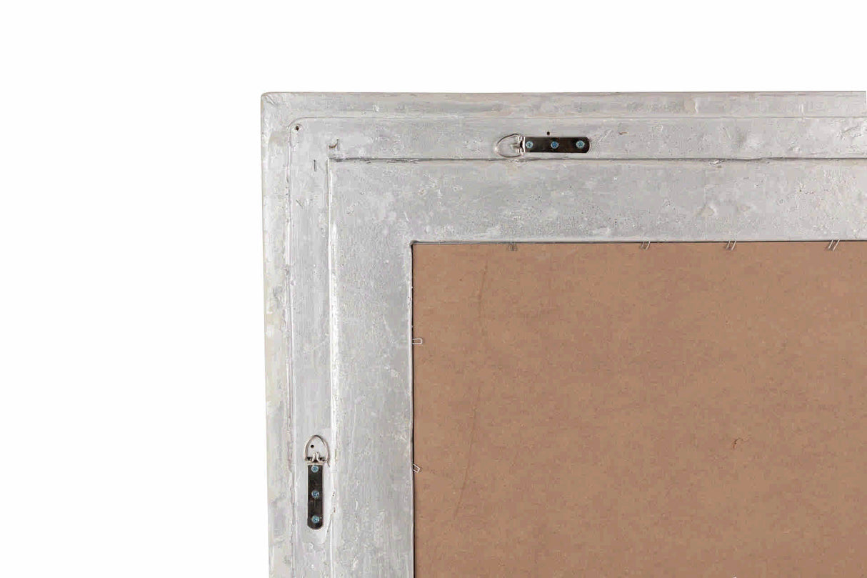 Pu Silver Frame Mirror 89x8x110 cm