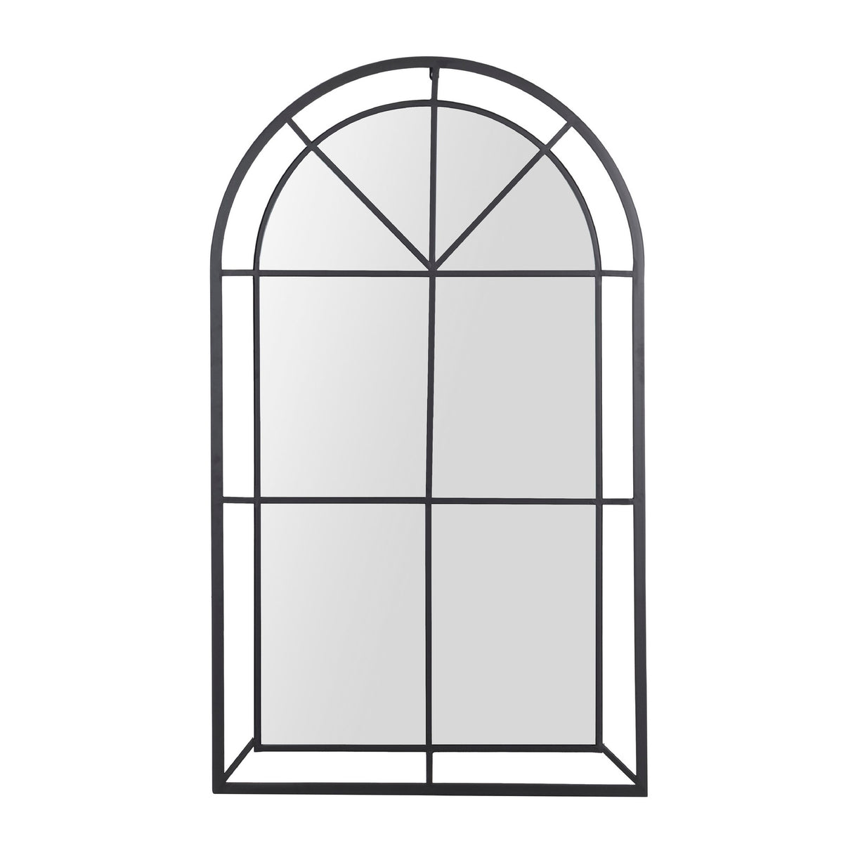 ESPEJO VENTANA MARCO METAL NEGRO 70x3x120 CM