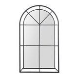 Spiegelfenster Metall schwarz 70x3x120 cm