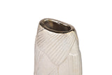 Geometrischer Keramik -Vase -Champagner 13x6x26 cm