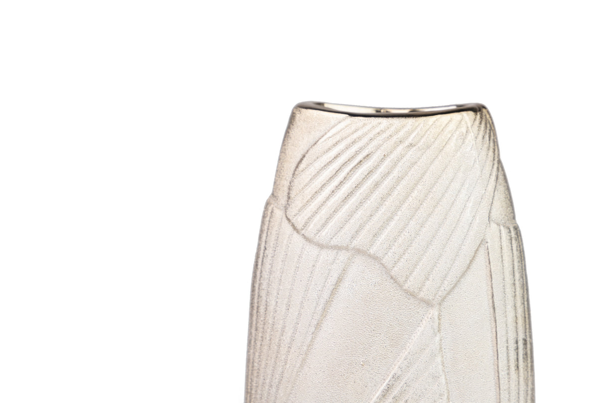 Vasi di ceramica geometrica Champagne 13x6x26 cm