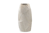 Geometrischer Keramik -Vase -Champagner 13x6x26 cm