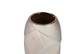 Geometrische Keramik -Vase -Champagne 11x11x21 cm