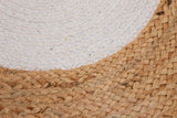 Moquette di yute di cotone naturale bianco 120x120 cm