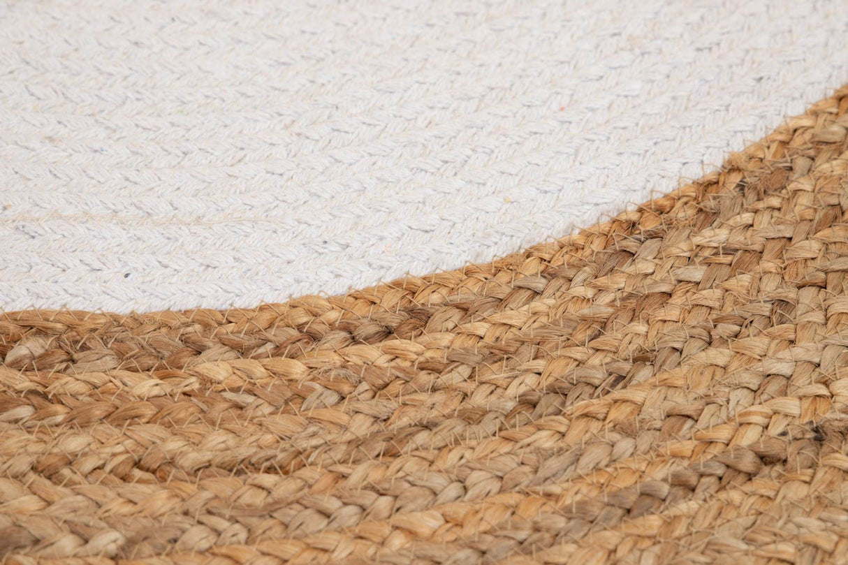 Carpet de algodão natural branco 220x220 cm