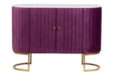 APARADOR VELVET-MARMOL MORADO-DORADO 120x48x85 CM