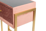 Velvet-Cristeral Peach-Dorado Tabella 60x35x75 cm