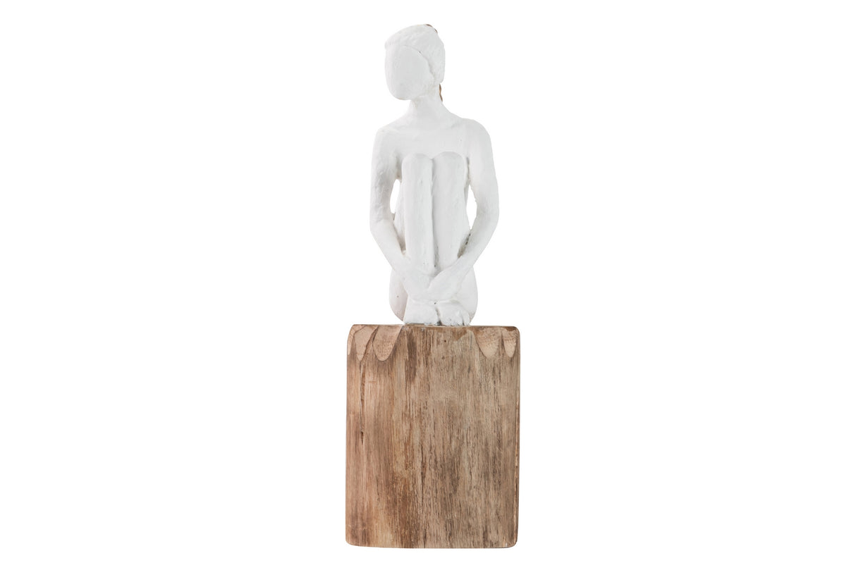 Figura Lady Polyresina Wood Mango 10x11x29 cm