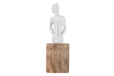 Figura Lady Polyresina Wood Mango 10x11x29 cm
