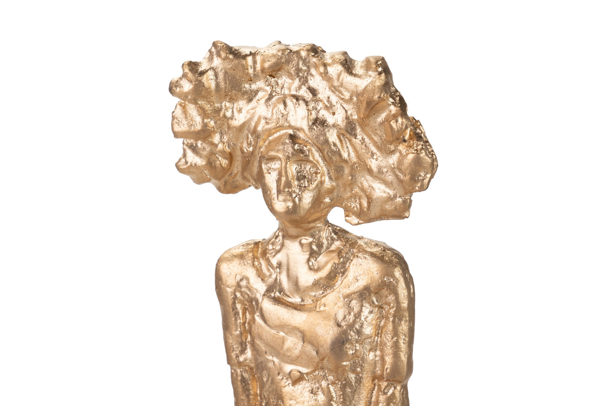 Figura Lady Poliresina Wood Mango 11x15x46 cm