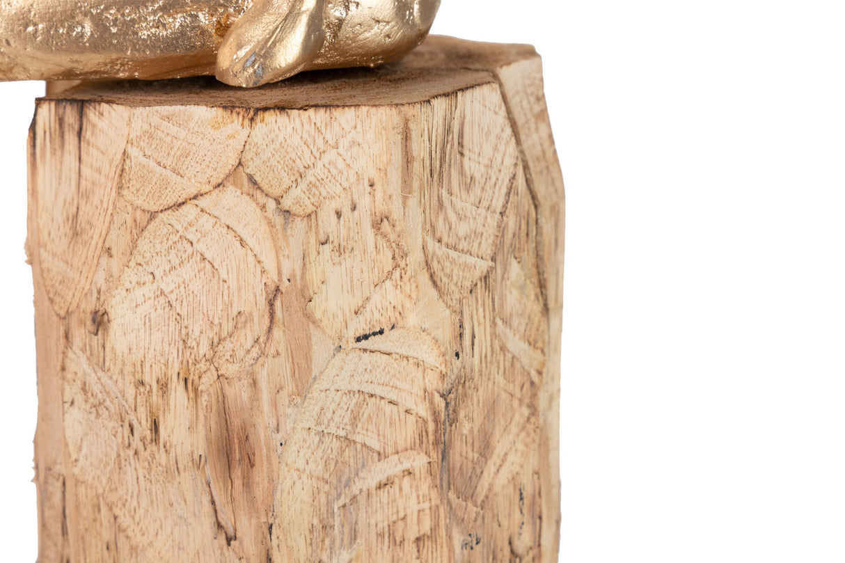 Figura Lady Poliresina Wood Mango 11x15x46 cm