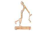 Figura madre e alluminio MDF 19x8x33 cm