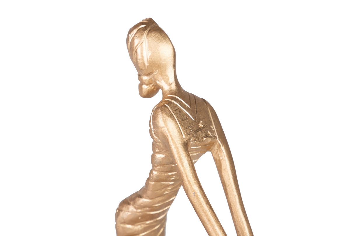 Figura madre e alluminio MDF 19x8x33 cm