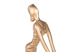 Figura madre e alluminio MDF 19x8x33 cm