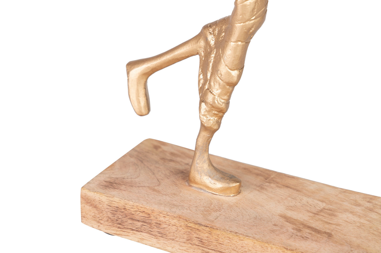 Figura madre e alluminio MDF 19x8x33 cm