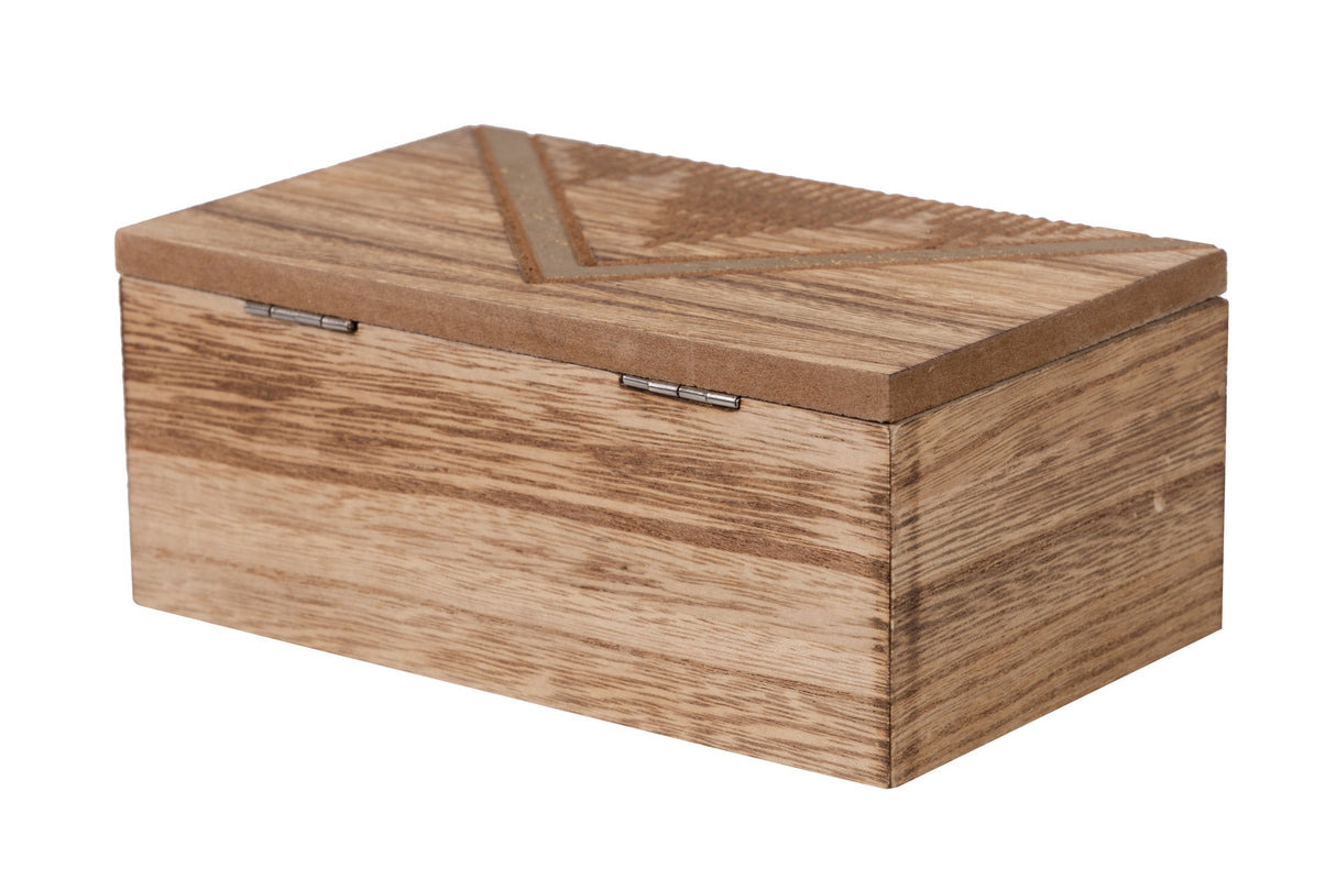 CAJA MADERA TALLADA NATURAL 17x10x7 CM