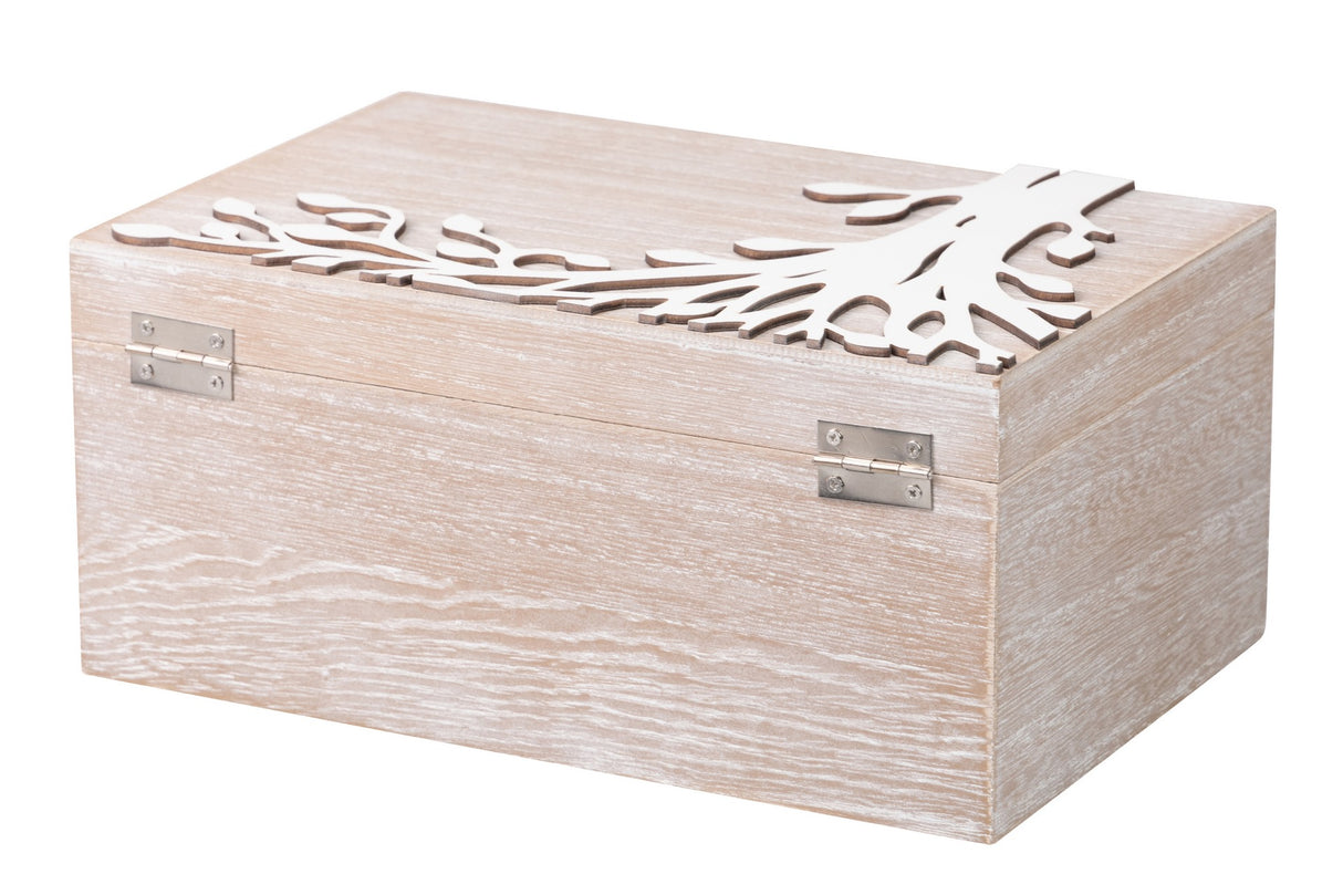 Box albero naturale nero 25x16x12 cm