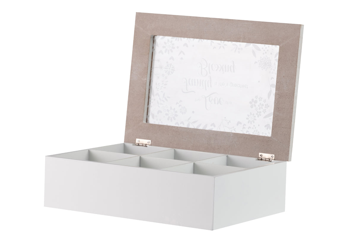 Box albero naturale bianco 26x8x18 cm