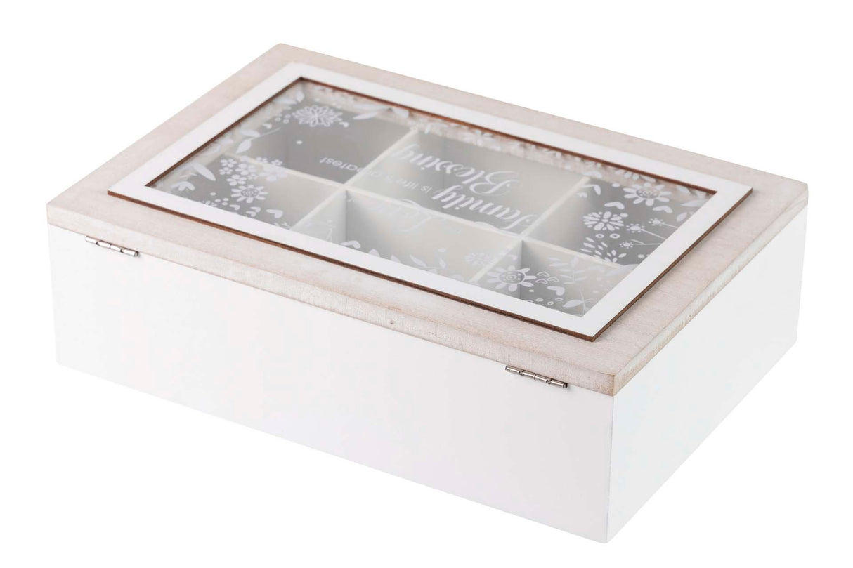 Box albero naturale bianco 26x8x18 cm