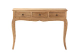 Console en bois naturel naturel 3 tiroirs 110x30x80cm