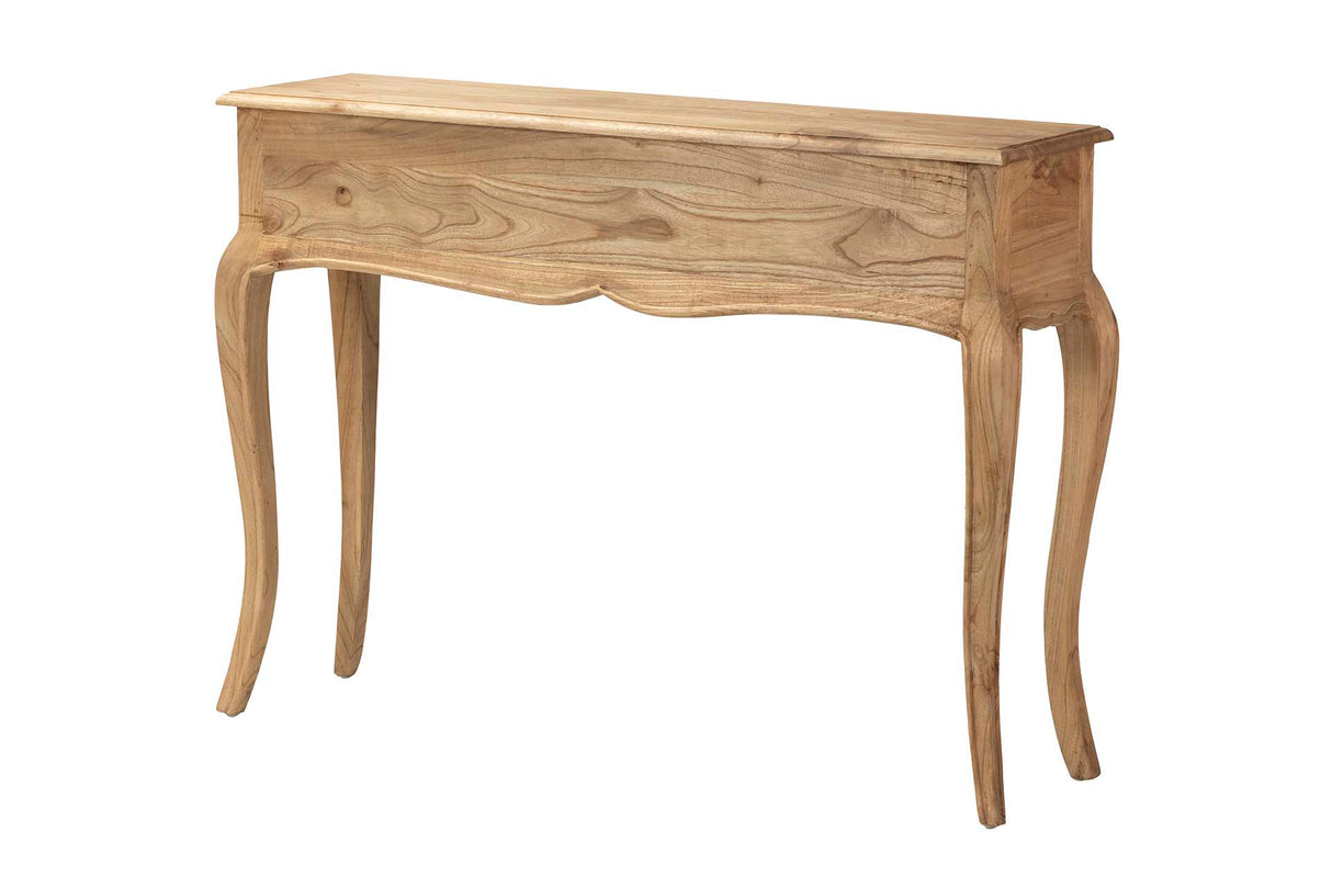 Console en bois naturel naturel 3 tiroirs 110x30x80cm