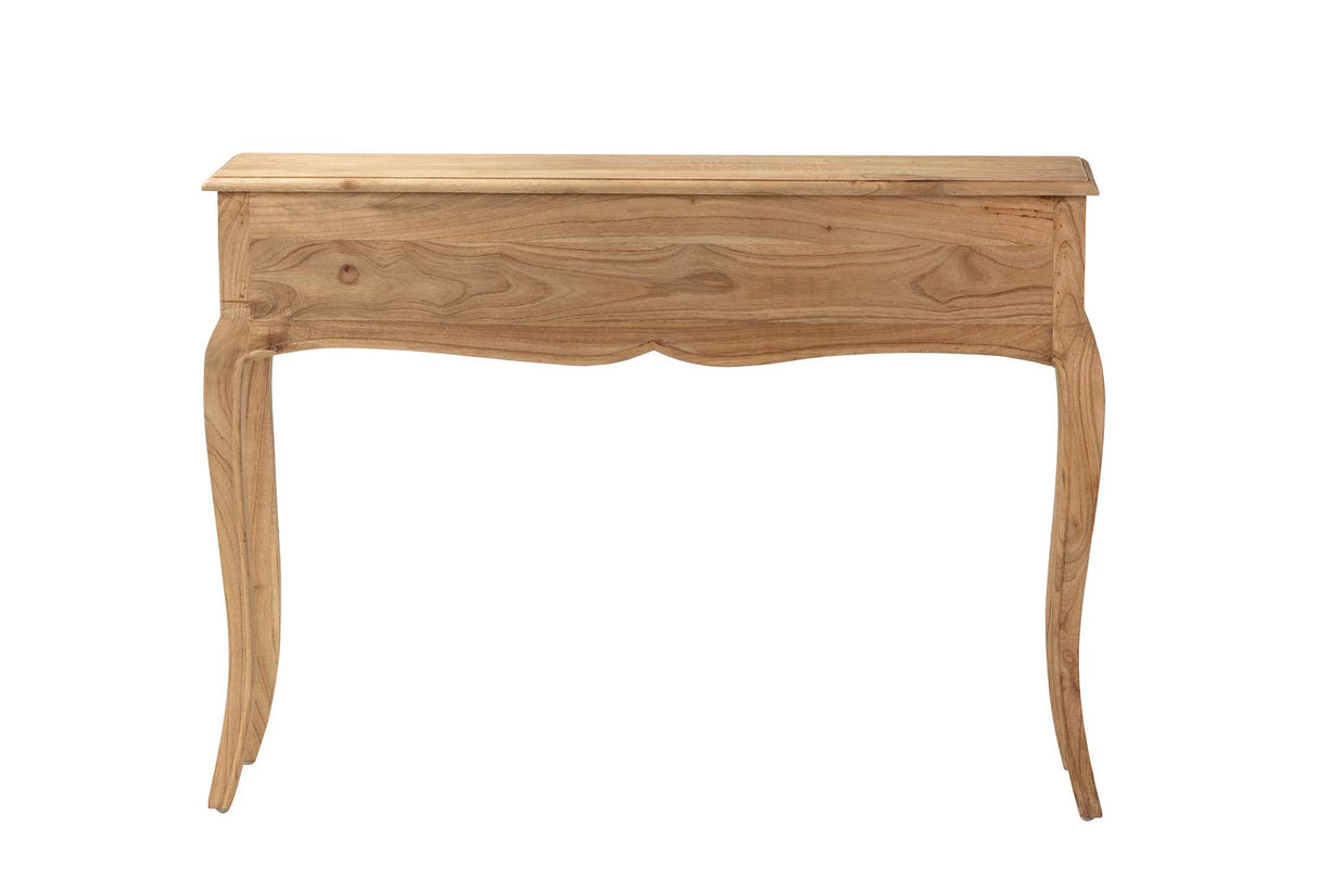 Console en bois naturel naturel 3 tiroirs 110x30x80cm